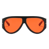 Lunettes de soleil ovales rétro de luxe pour femmes, monture large, couleur thé noir, style pilote carré, protection UV400, lunettes de soleil surdimensionnées pour hommes 3
