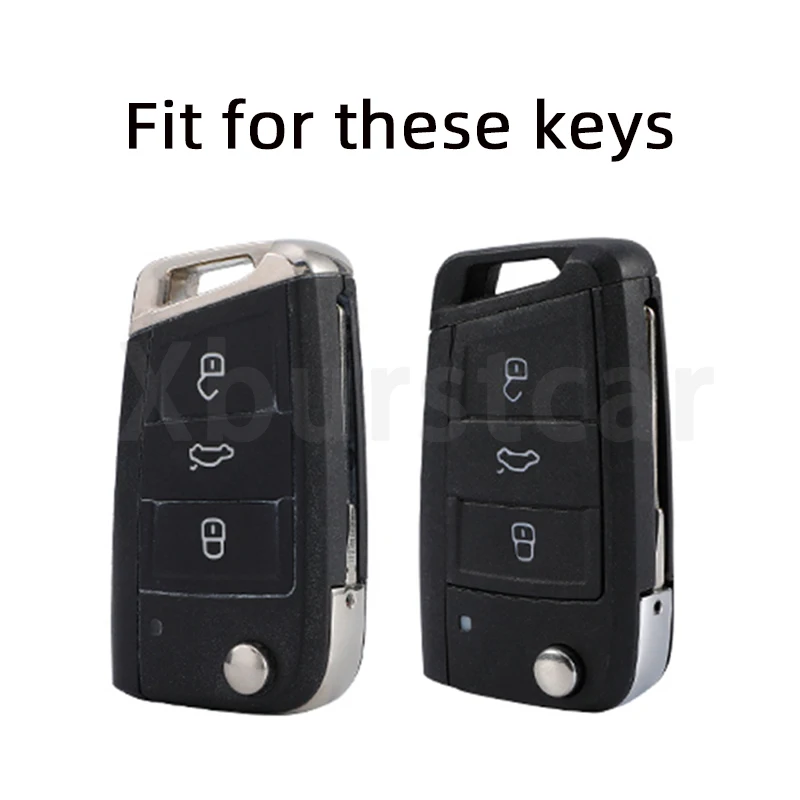 TPU Key Case Cover Fob for VW Volkswagen Tiguan MK2 T-roc T-cross Golf 7 MK7 Skoda Octavia Kodiaq Karoq Seat Ateca Leon Car