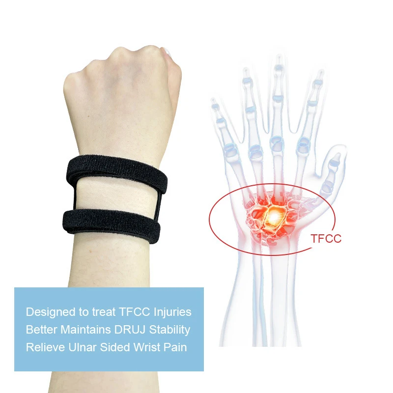 1Pcs Adjustable Support Wrist Brace Thin Sports TFCC Yoga Wrist Band Soft Ulnar Fix Band Badminton Basketball Sports Protection