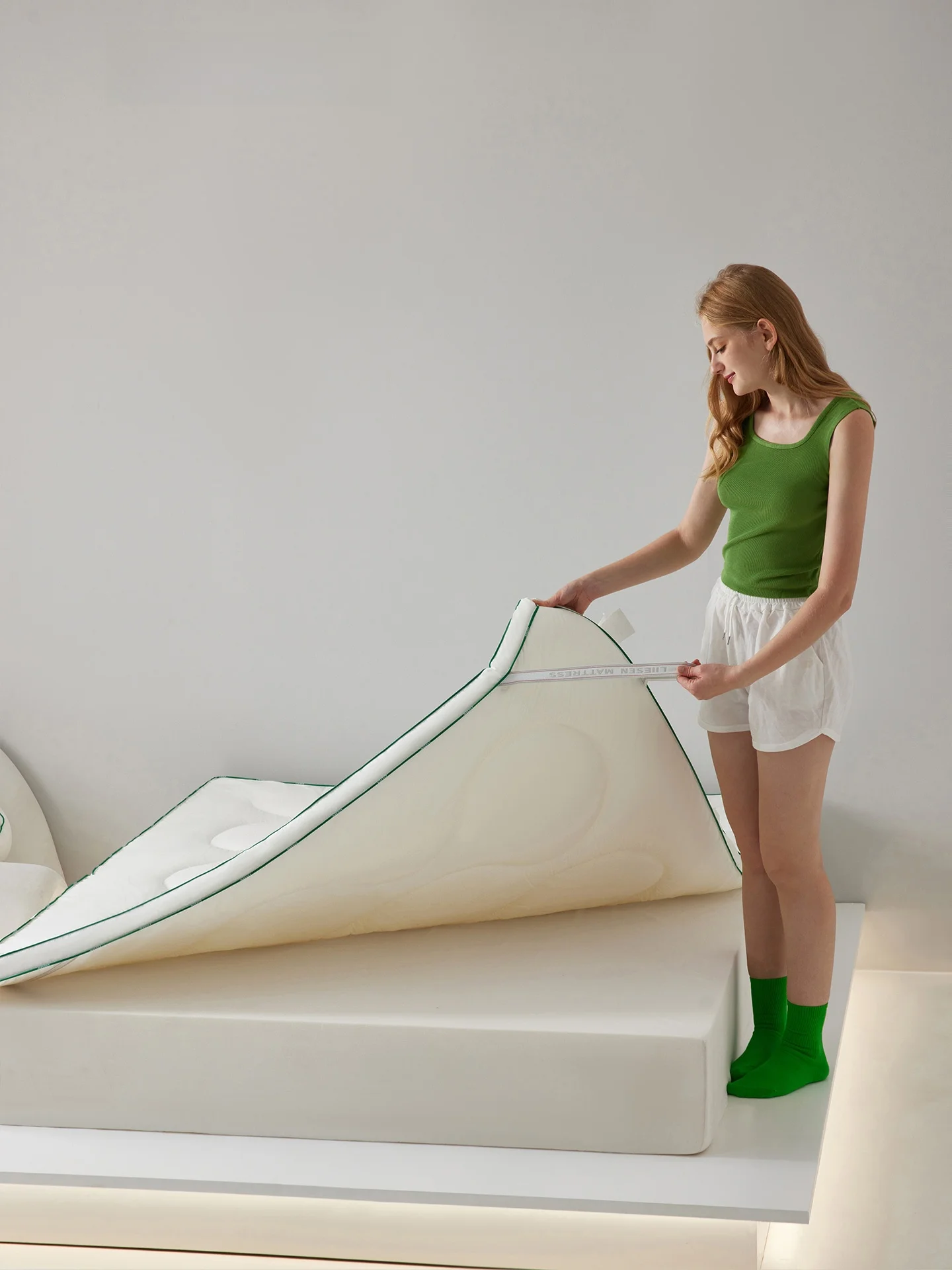 두꺼운 순면 매트리스 패드 다다미 침구 가정 기숙사용 미끄럼 방지 세탁 가능 부드러운 A급 매트리스 토퍼