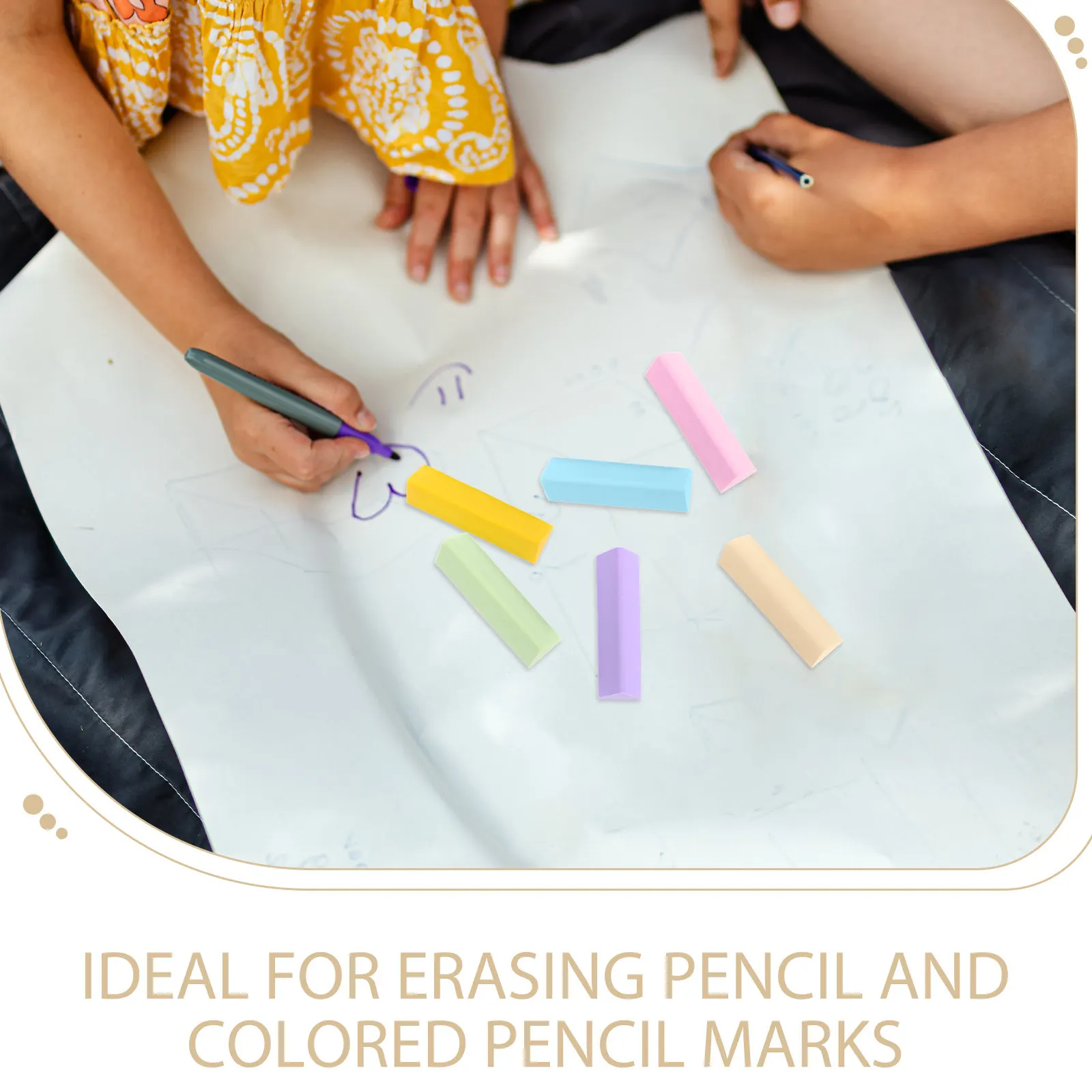 18Pcs 삼각형 지우개 비 얼룩 방지 Tpe 재료 아트 드로잉 쓰기 스케치 학교 용품 다기능 귀여운