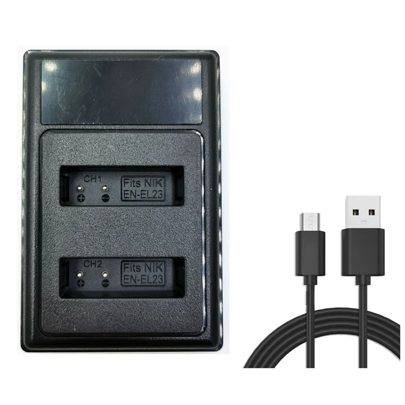 

Двойное зарядное устройство EN-EL23 с ЖК-дисплеем и USB для камеры Nikon COOLPIX B700 P900S P900 P610S P610 P600 S810C