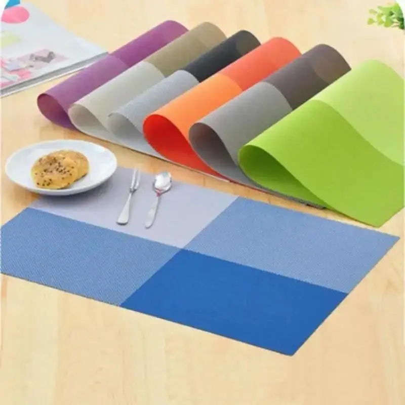 European Rectangular Western Food Mat Insulation Mat PVC Dining Table Mat Bowl And Dish Mat Dining Table Coffee And Tea Cup Mat