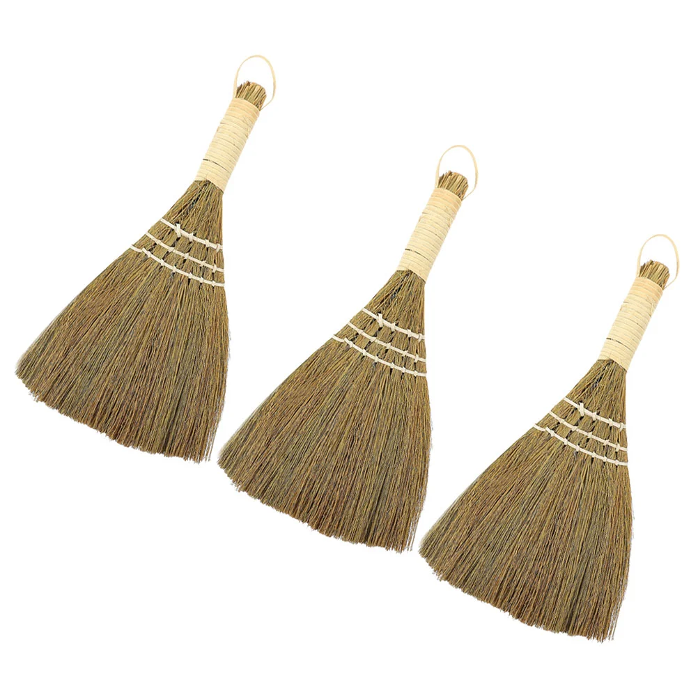 

3 Pcs Kitchen Cleaning Broom Household Brooms Desktop Small Portable Tabletop Manual Miscanthus Dust Brush