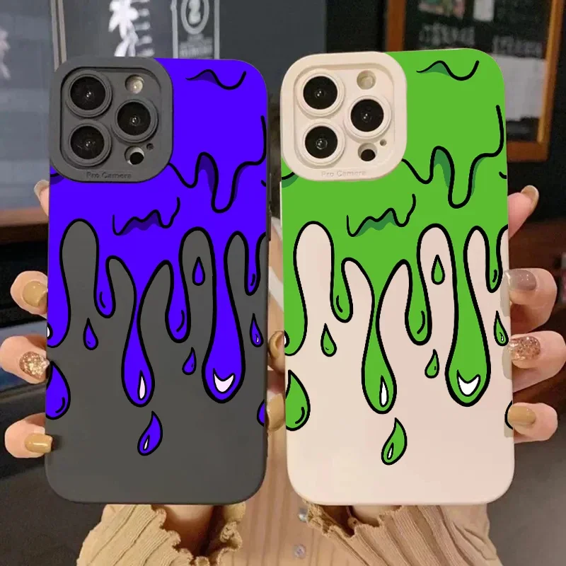 Graffiti Art Shockproof Silicone Phone Case For iPhone 15 14 13 12 11 16 Pro Max XS XR X 7 8 15 Plus 16E SE 2025 Cover