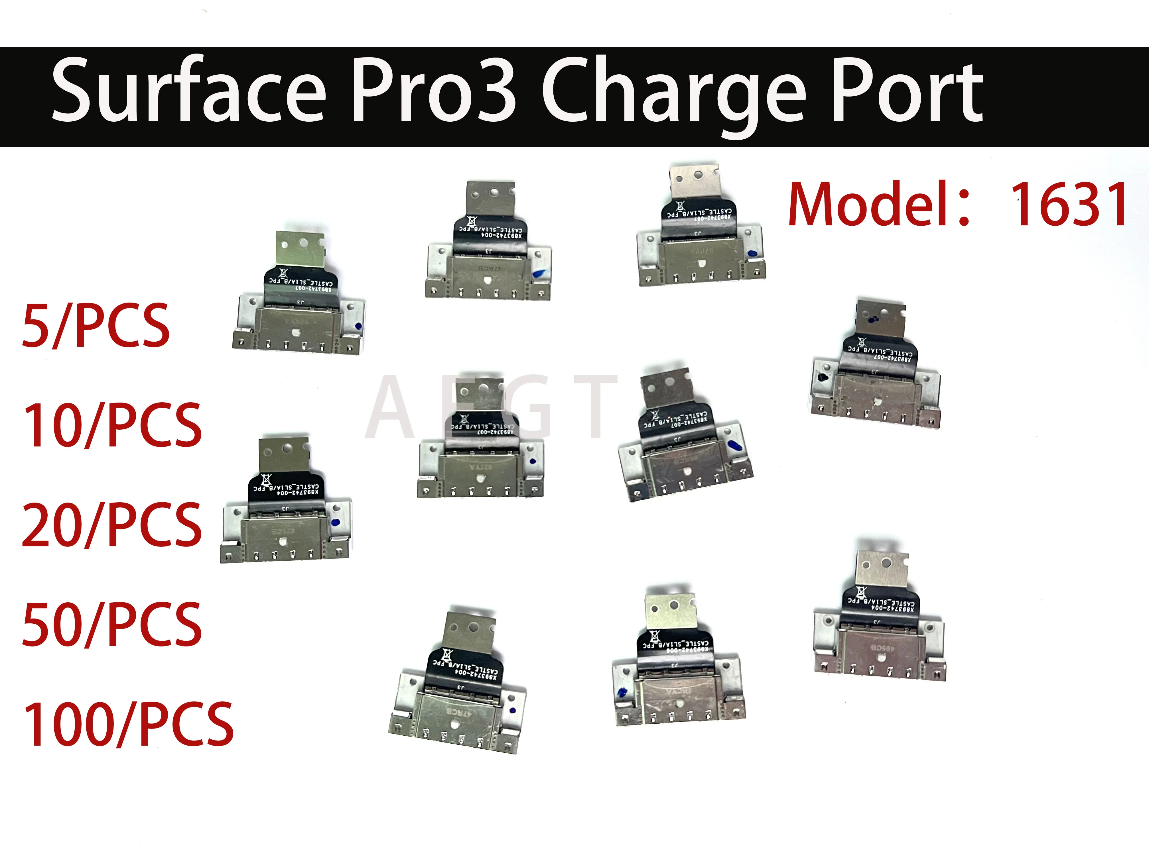 5PCS/10PCS/20PCS/50PCS/100PCS/Lot Genuine Charge Port for Surface Pro3 1631 Charge Connector Worked Well X893742-006