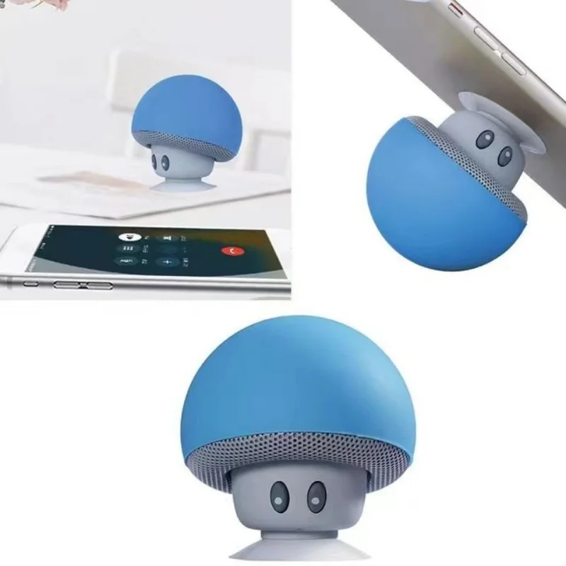 Small Mushroom Cute Style Mini Wireless Bluetooth-compatible Speaker Mp3 Music Player With Mic Waterproof bluetooth speaker mini bluetooth speaker audio speaker mini sound box