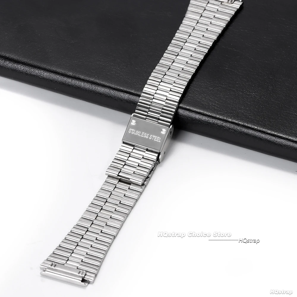 Universal Slim Stainless Steel Metal Watch Strap, 18-20mm