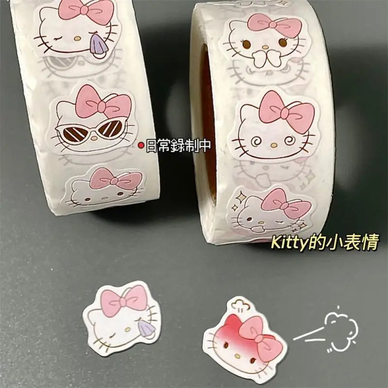 

Mision Hello Kitty Roll Stickers Kawaii Anime Kt Cat Laptop Tablet Ledger Seal Sticker Children Gifts Birthday Gift for Girls