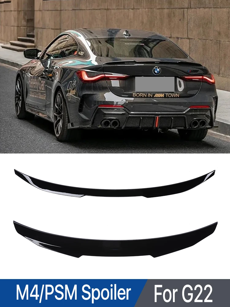 M Sport Carbon Fiber M4 Psm Style Rear Trunk Spoiler Lip Wing For Bmw 4