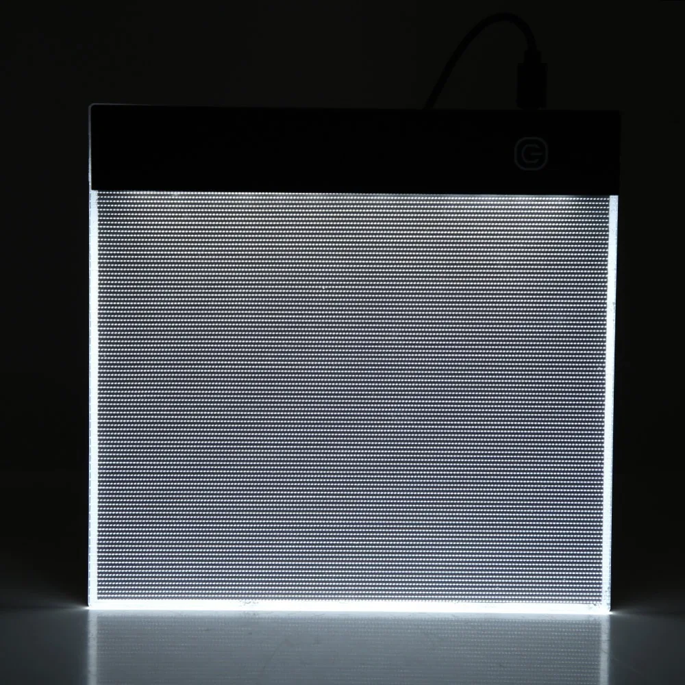 2PCS 부드러운 광원 A5 LED 라이트 드로잉 보드 조정 가능한 밝기 레벨 서예 복사 라이트 테이블