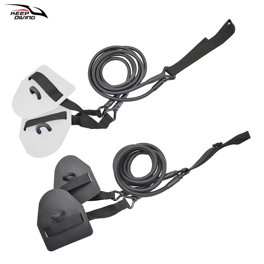 Natural latex swimming training exerciser hand webbed professional simulation swimming exercise land arm strength work out 1PCS
