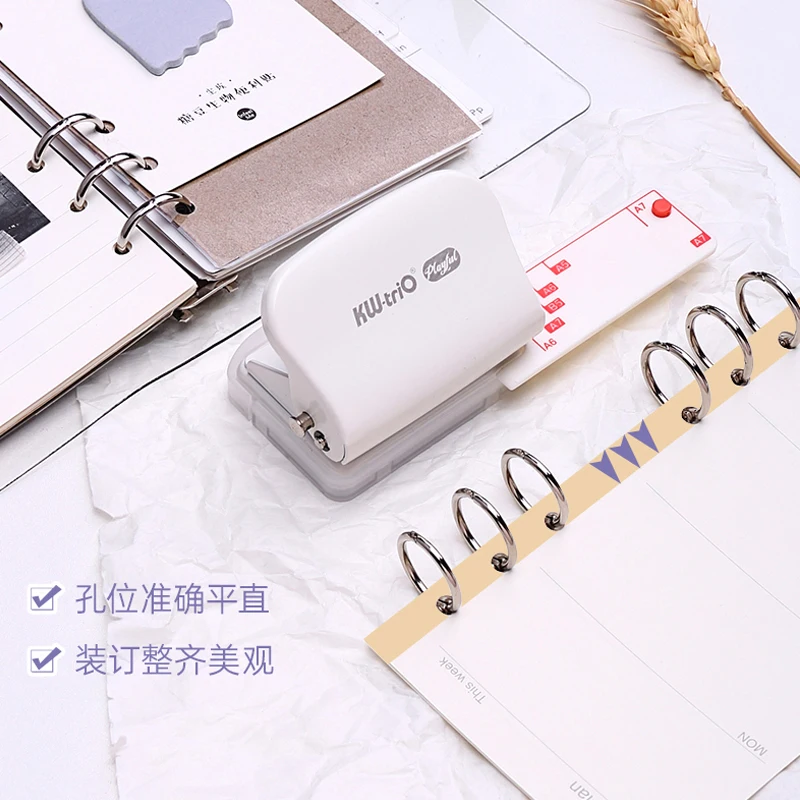 DIY Hole Puncher Handheld Metal Loose Leaf Hole Punch Handmade Paper Puncher A5 B5 A6 A7 3Hole 6Hole 9Hole For Office