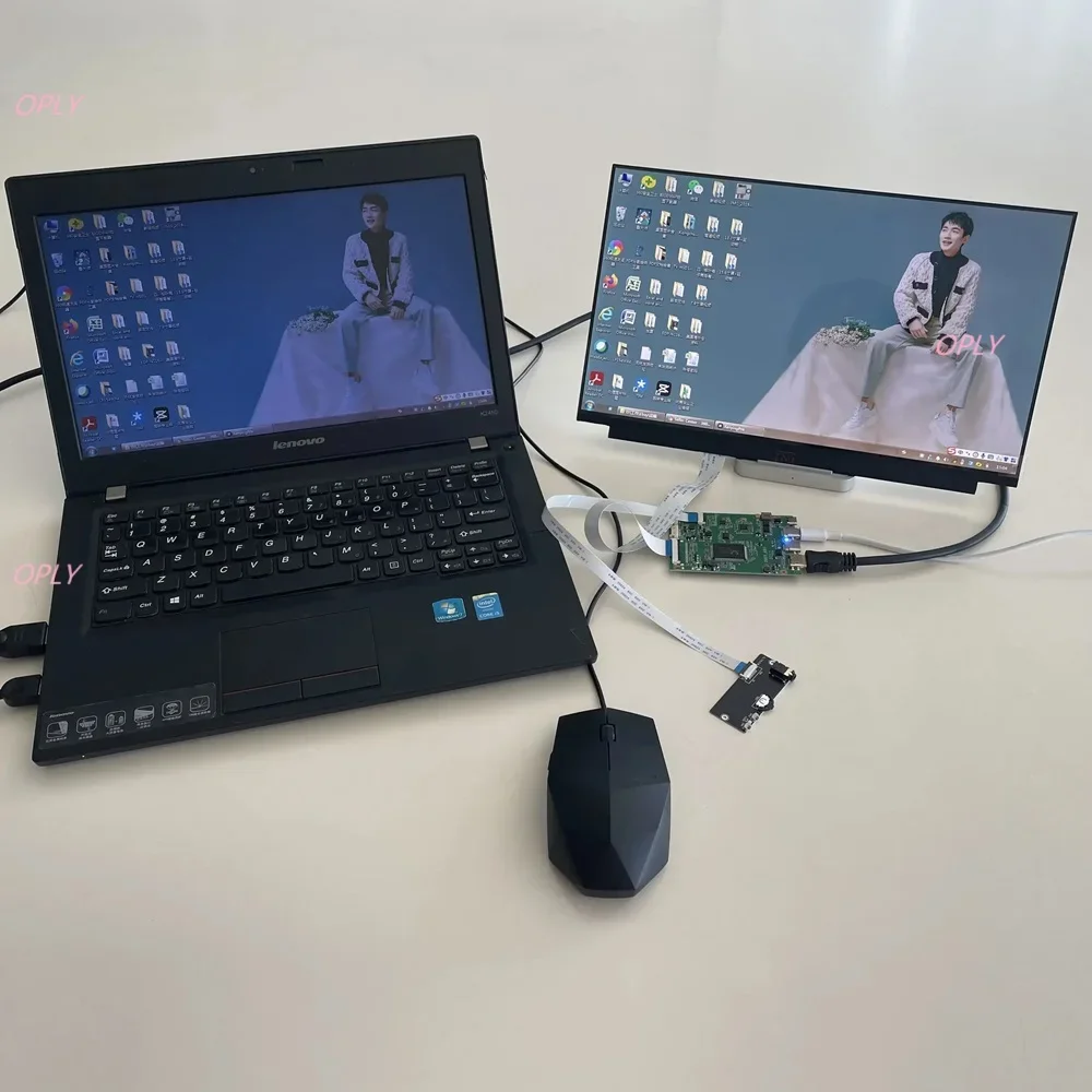 컨트롤러 보드 2 Type-c 미니 HDMI 호환 마이크로 USB EDP(NE160WUM-N61/62/63 14인치 1920x1080 LED용 초강력 금속 케이스 포함)