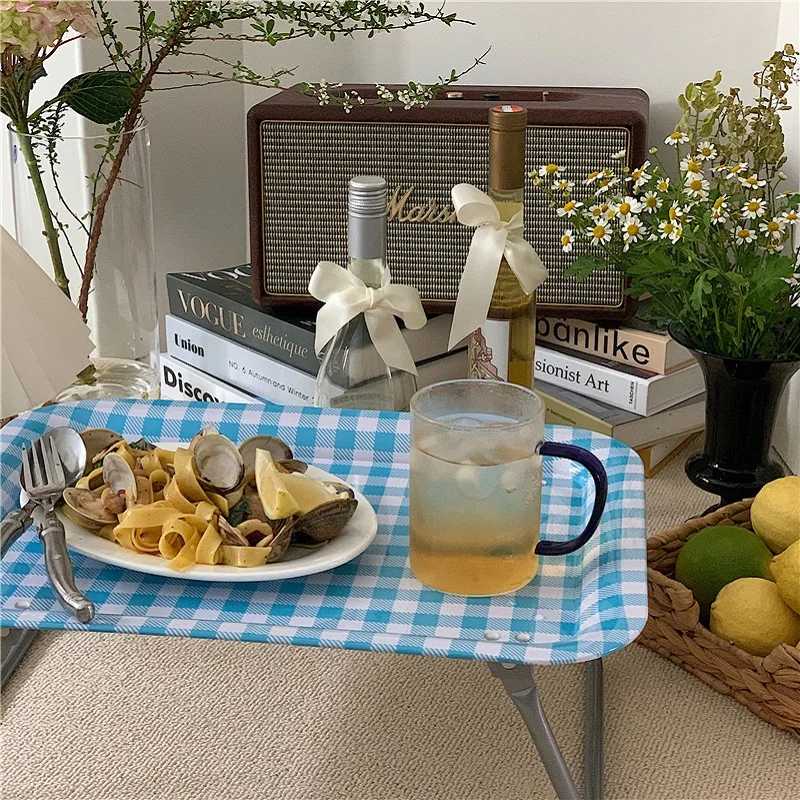 Storage Box Rack Joylove Homemade Ins With The Same Storage Box Rack French Retro Blue And White Grid Dining Table Square Tray Bed Lazy Table