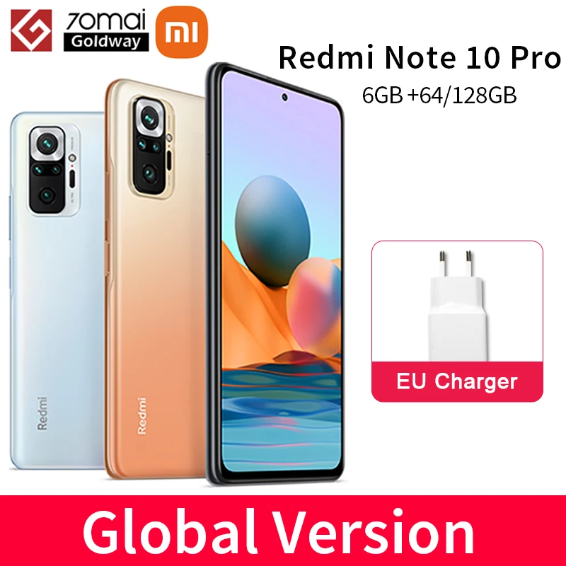 GlobalVersionXiaomiRedmiNote10Pro6GB128GB64GB108MPQuad