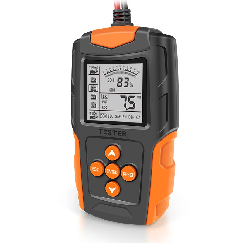FOXSUR 12V digital Battery Analyzer car battery tester Professional Diagnostic Tool for lead-Acid battery CCA IR SOH measurement