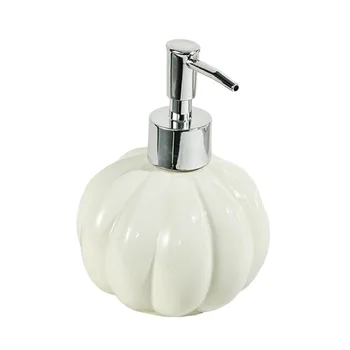 Minimalism เซรามิคเครื่องจ่ายโฟมอุปกรณ์เสริม Elegant Liquid SOAP Dispenser ฟักทองรูปร่าง 350ml ขวดปั๊มห้องครัว 8