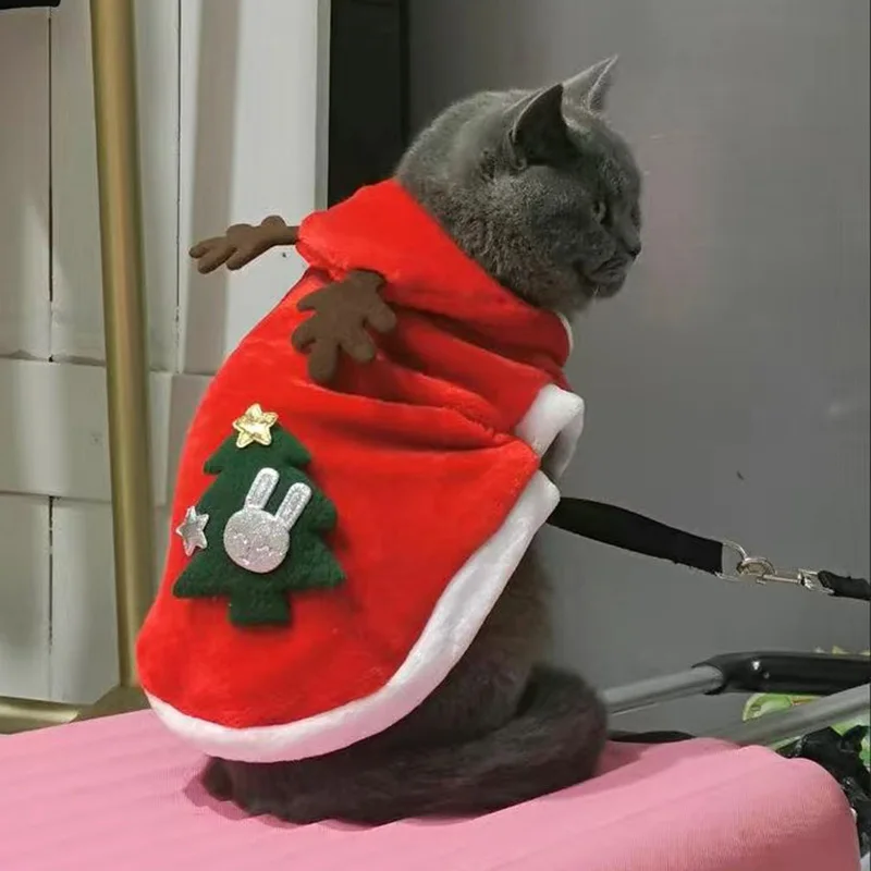 Costume de noël pour chat et chiot, vêtements d'automne et d'hiver