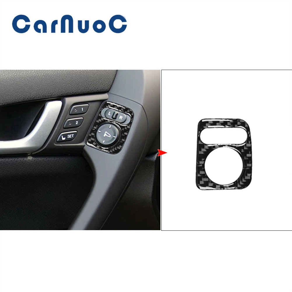 

Car Carbon Fiber Stickers For Honda Acura TSX 2009-2014 Seat Memory Button Panel Decorative Cover Trim Interior Accessories