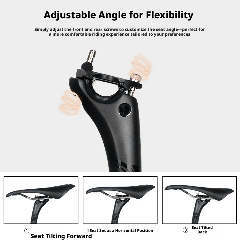 MTB 로드 바이크 카본 카누 시트 포스트 27.2, 매트 블랙, 31.6mm 길이, 400mm, 시트 포스트 튜브, 자전거 부품