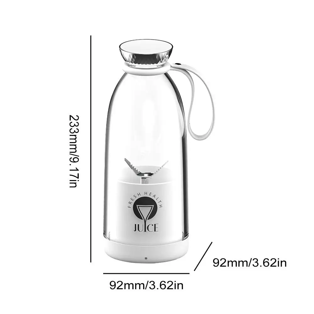 New Portable Blender 500ml Rechargeable Electric Orange Juicer Machine Personal Fresh Juice Blender Smoothie Cup Fruit Mixer 5