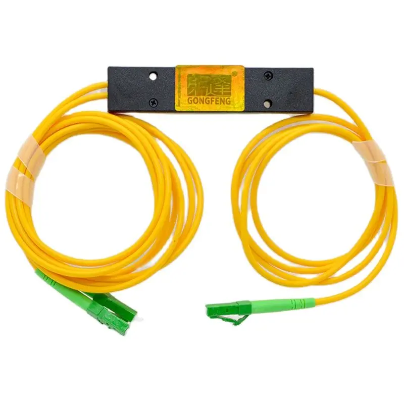 10pcs New LC/APC 1:2 Optical Fiber Splitter 50:50 Single Mode Taper Type Box FBT 1310~1550nm Fiber Optical Splitter Free Shippng sc apc plc fiber splitter single mode 1x32 abs box type optical fiber splitter length 1 5m