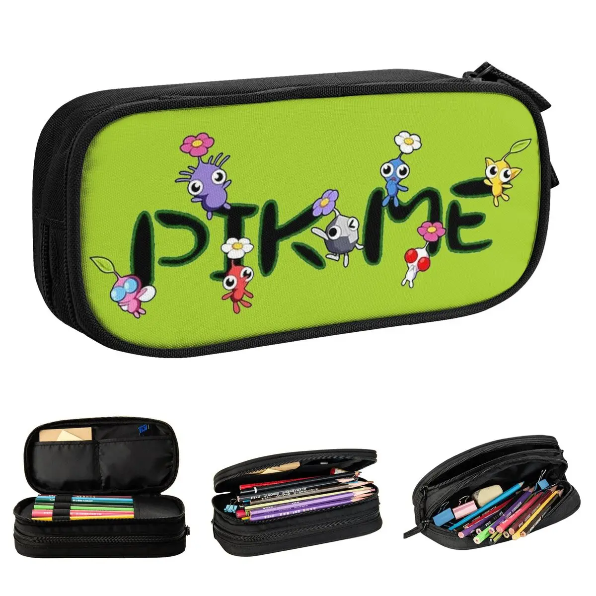 

Pik Me Pikmin забавная коробка для ручек с логотипом, двухслойная, большая емкость для школы, уникальная ручка, потрясающий подарок