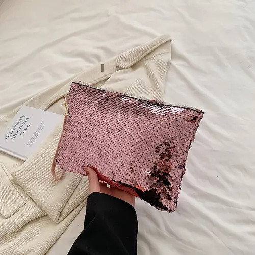 Fashion Women's Sequined Bling Handbag And Purse Small Wedding Party Evening Bag Lady Wristlet Clutch Bag Female Envelope Bag - Image 10