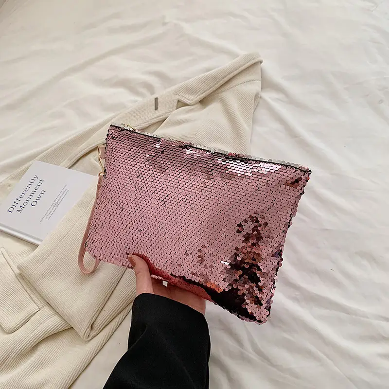 Fashion Women's Sequined Bling Handbag And Purse Small Wedding Party Evening Bag Lady Wristlet Clutch Bag Female Envelope Bag - Image 10