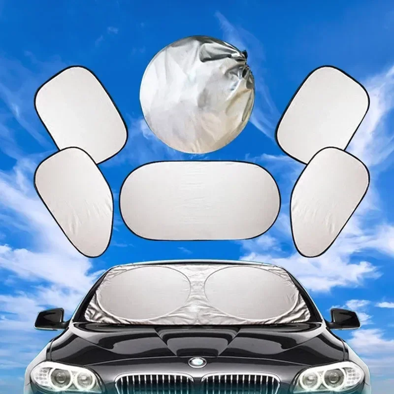 Silver Sunshade Cover for Car RV Truck SUV Bus Van Window UV Protection