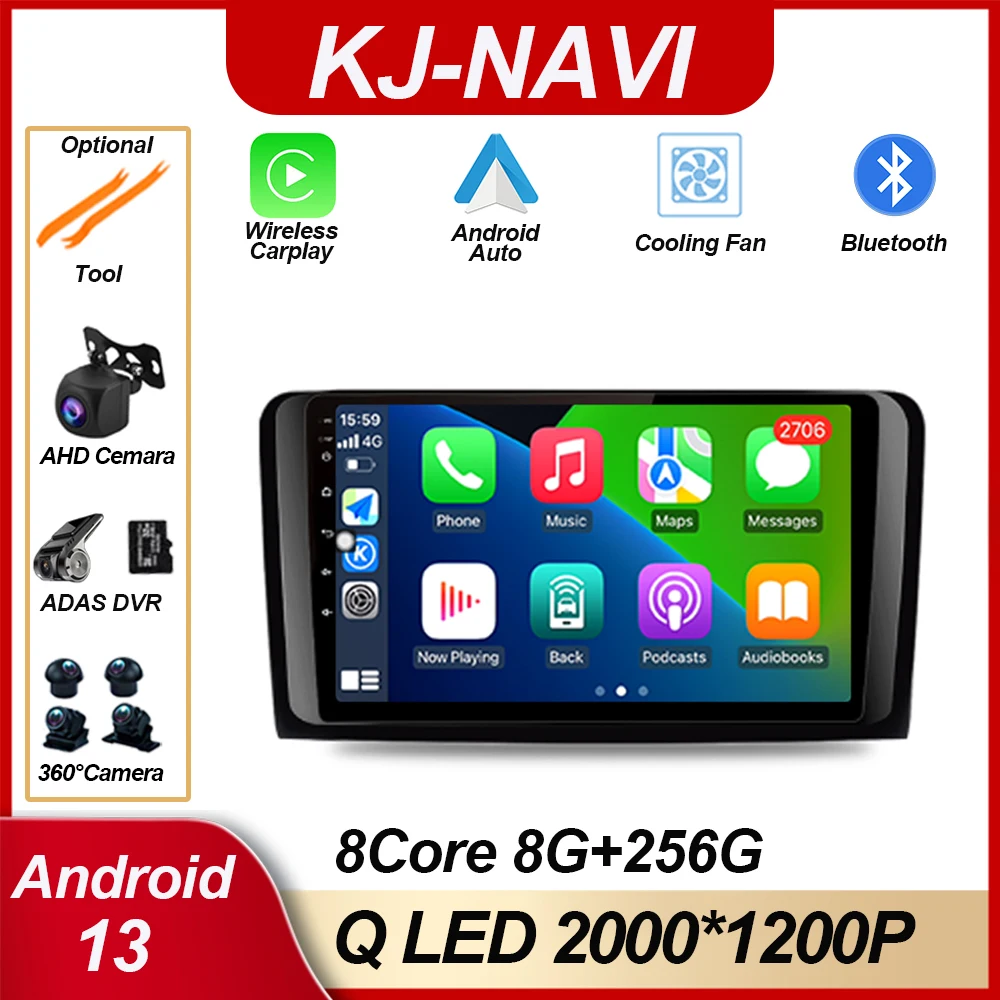 

Android 13 for Mercedes Benz GL ML W164 ML350 ML500 X164 GL35 GL45 2005 - 2012 Wifi Wireless Radio 4G Car Multimedia GPS 2din