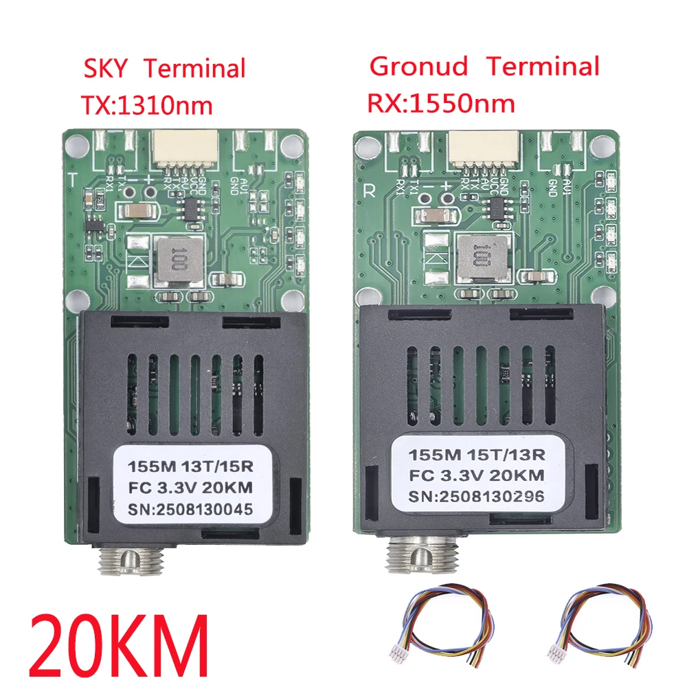 Analog Video TTL over Fiber optic Optical fiber transmitters dedicated to drones
