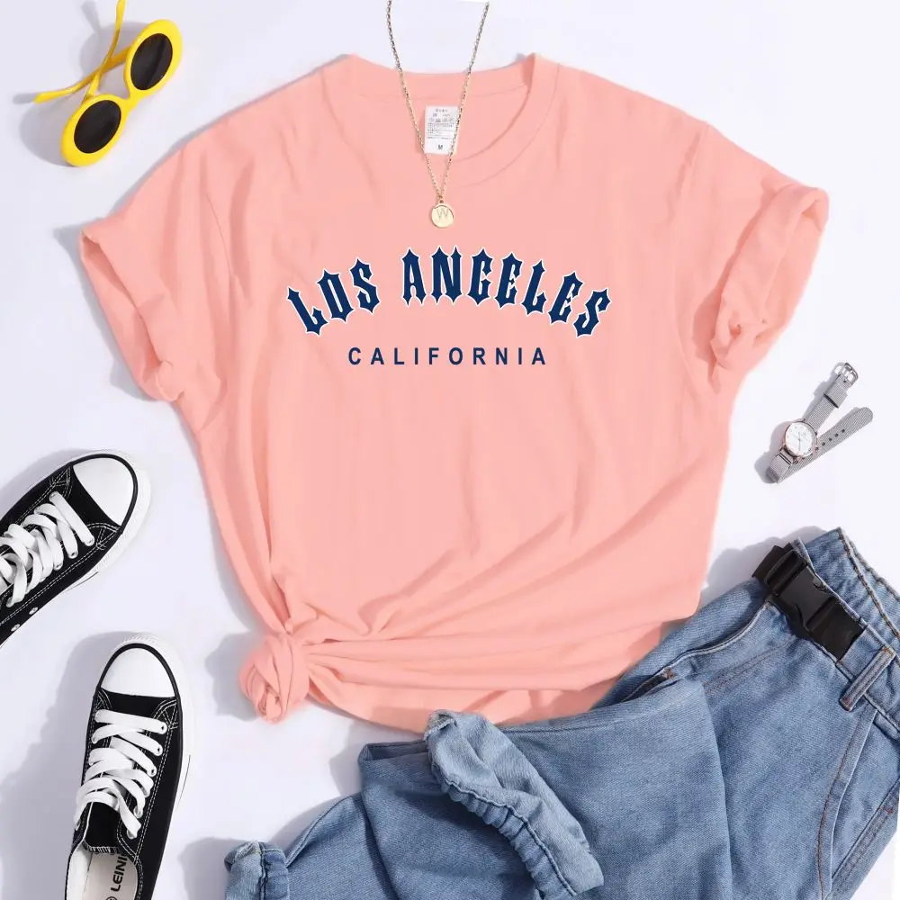 YOSUWOAI T-shirt Oversized da Uomo, a Maniche Corte, Girocollo, con Grafica di Los Angeles, Creative Lettere, Estivo, Traspirante, Sportivo, Streetwear, per Allenamento, Morbido, T-shirt Estiva, O