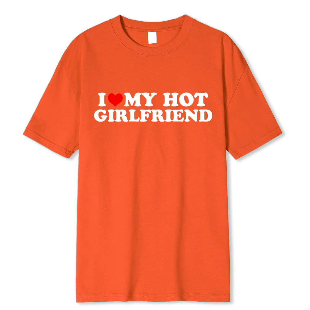 Retro I Love My Hot Partner Graphic T-Shirt - Unisex Casual Sports Streetwear