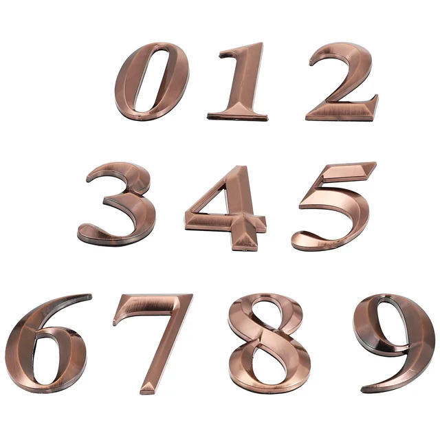 Digitális Ház Száma 0-9 Matrica Címe Ajtó Címke 3D Lemez Jelzés Számok Hotel Matricák Fém Postafiók - Image 2