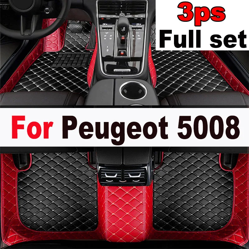

Car Floor Mats For Peugeot 5008 Seven Seats 2017 2018 2019 2020 2021 Custom Auto Foot Pads Carpet Cover Interior Accessories