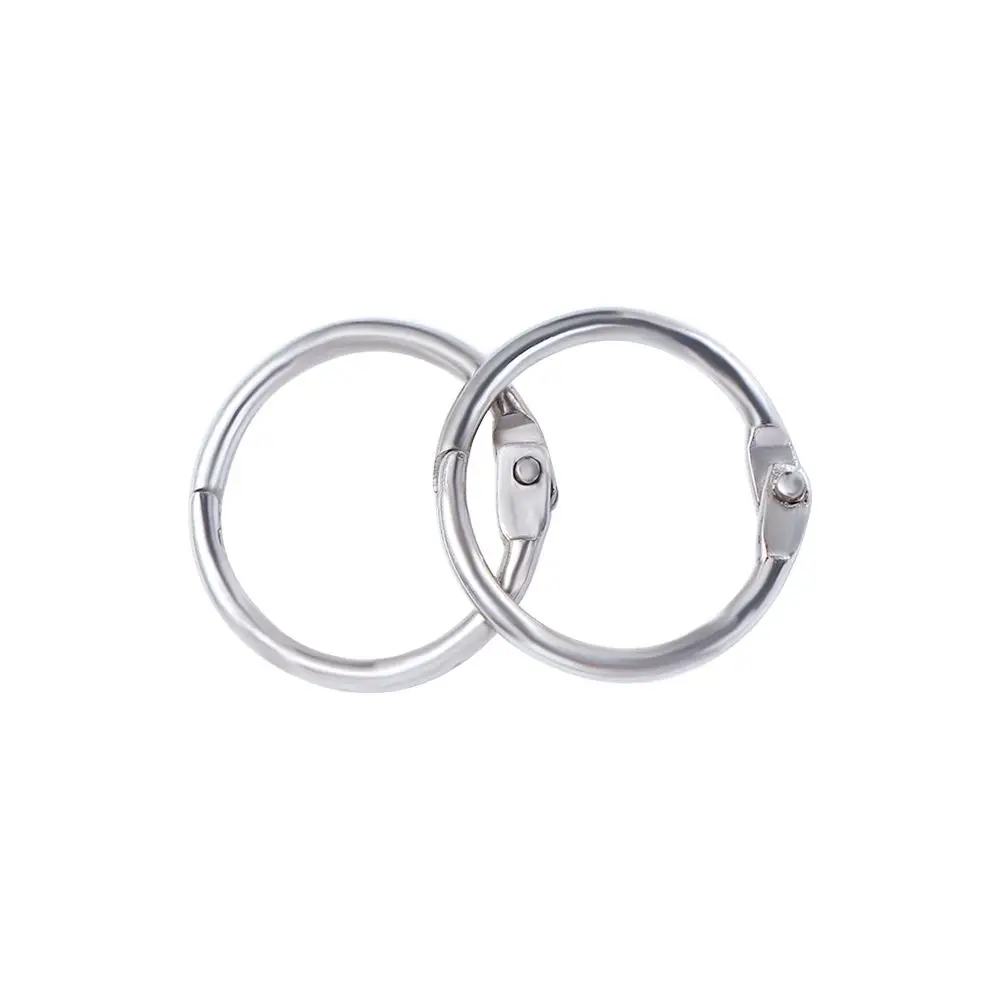 스플릿 링 DIY 앨범 다기능 루즈리프 북 후프 원형 북 바인더 힌지 링 키체인 메탈 링 바인더