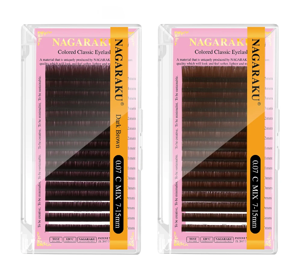 Description Picture 3 of itemNAGARAKU High Quality Light/ Dark Brown Eyelash Mink Lash False Eyelash Faux Individual Eyelashes Cilia Lashes Eyelash Extension
