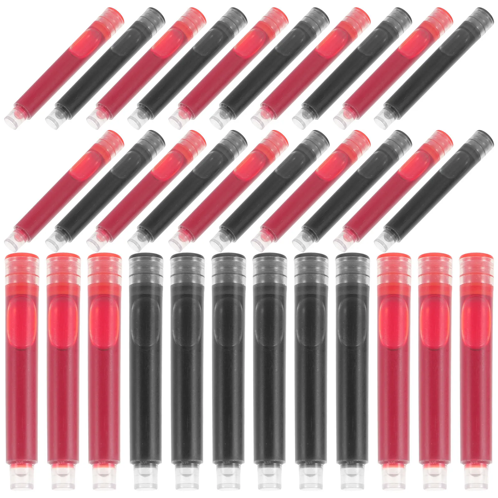100Pcs 만년필 잉크 리필 프리미엄 스무스 플로우 잉크 카트리지 학생용 경량 컴팩트 디자인 사무용 만년필