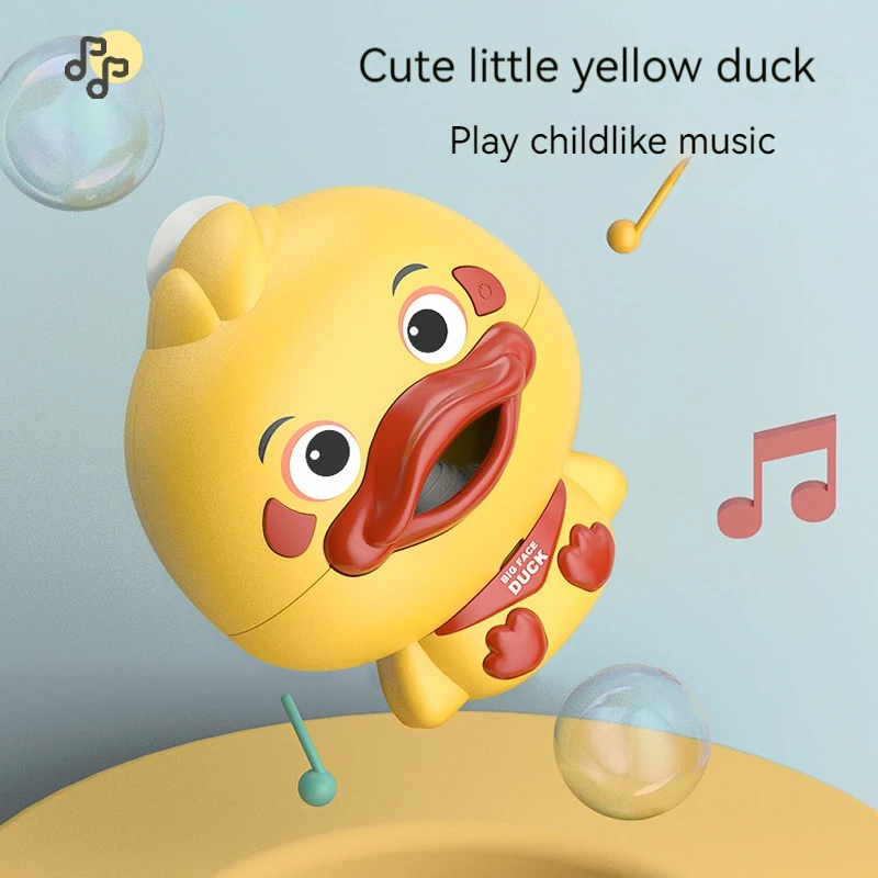 Baby Bath Toys Bubble Machine Duck Crabs Frog Music Kids Bath Toy Bathtub Automatic Bubble Maker Baby Bathroom Toy for Children 3