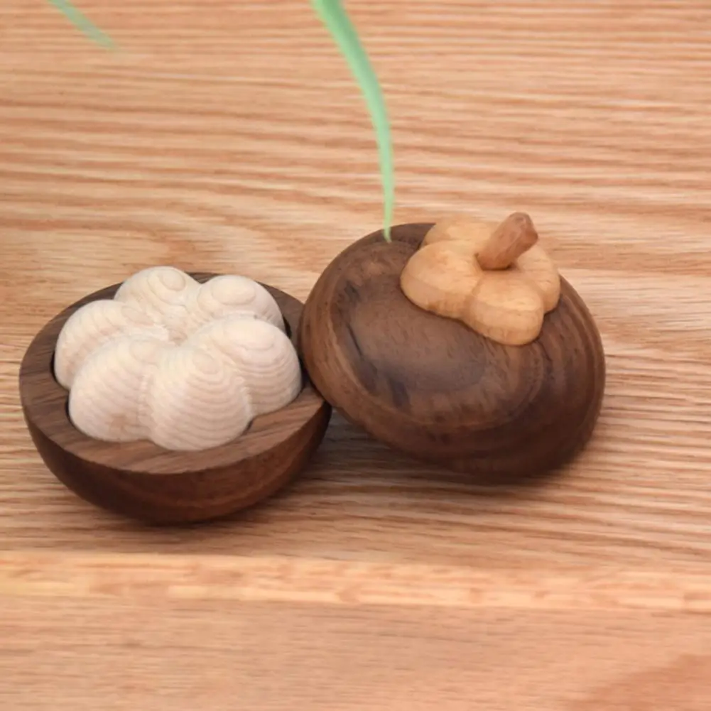 Purificatore d'aria per aromaterapia a forma di mangostano in legno di faggio da bagno per camera da letto
