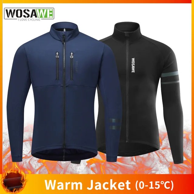 67899-2c98b8.jpg WOSAWE Cycling Jacket Winter Thermal Fleece Coat Men Women Warm Bike Jacket Mtb Cycling Jersey Windproof Bicycle Clothing 0-15℃