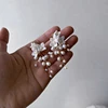 Freshwater Pearls Wedding Bridal Earrings White Porcelain Flower Women Drop Earring Handmade Jewelry 1