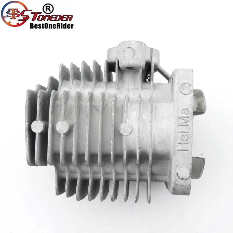 44mm Cylinder Head for STONEDER Minimoto 2 Stroke 49cc Engine Parts Chinese Pocket Dirt Bike Mini Kids ATV Quad Baby Crosser