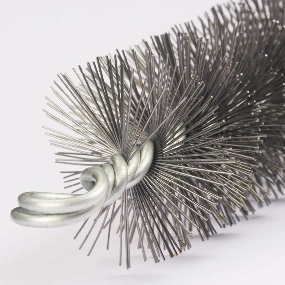 Pipe Wire Brush Round Chimney Flue Cleaning Brush Steel Wire Sweep Fireplace 50mm 60mm 120mm Stove Accessories