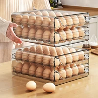 Refrigerator Egg Storage Box Transparent Egg Case 2 Layer Egg Storage Tray Drawer Type Crisper Kitchen Storage Organization New 1