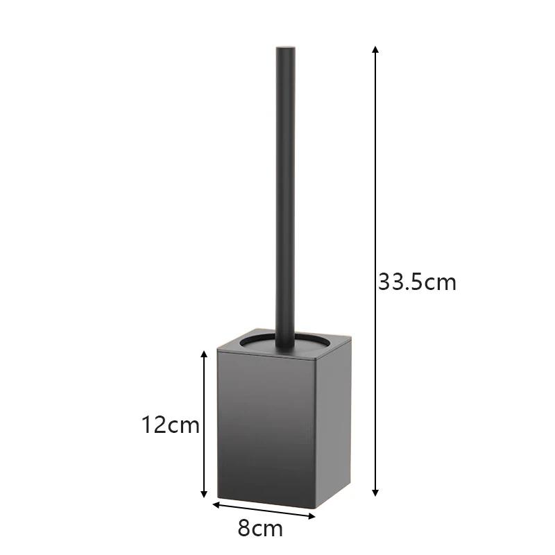 Bathroom Toilet Brush Holder Wall Mounted Household Cleaning Tools No Punching Install Space Aluminum Toilet Brushes WB8712 toilet brush holder