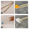 2 Pcs Bamboo Trash Tongs Grabber Clip Tool Collector Garbage Picker Clamp Elderly Litter 2