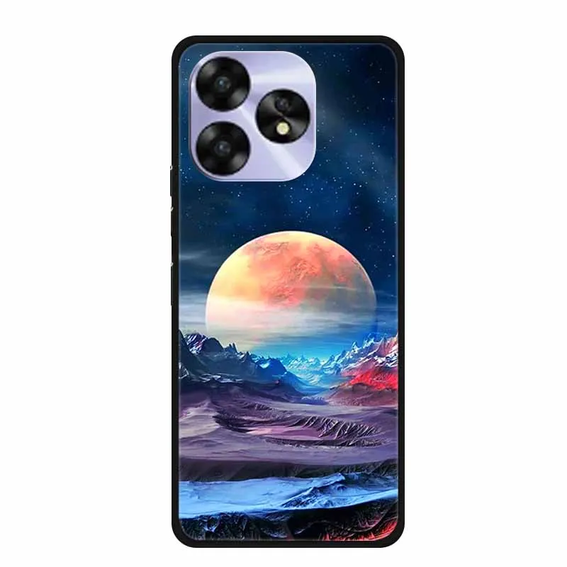 Umidigi A15 Series Black Cat Design Soft TPU Phone Cover